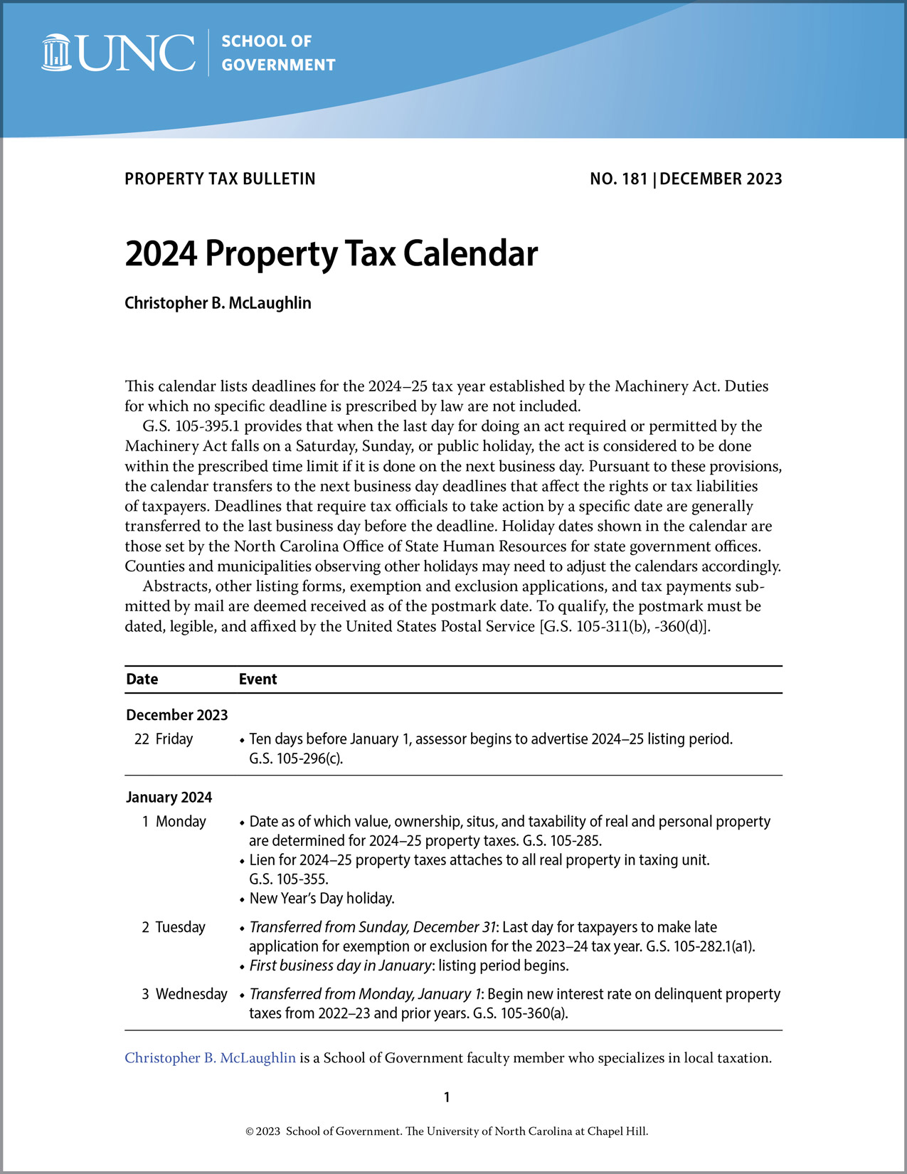 Cover image for 2024 Property Tax Calendar